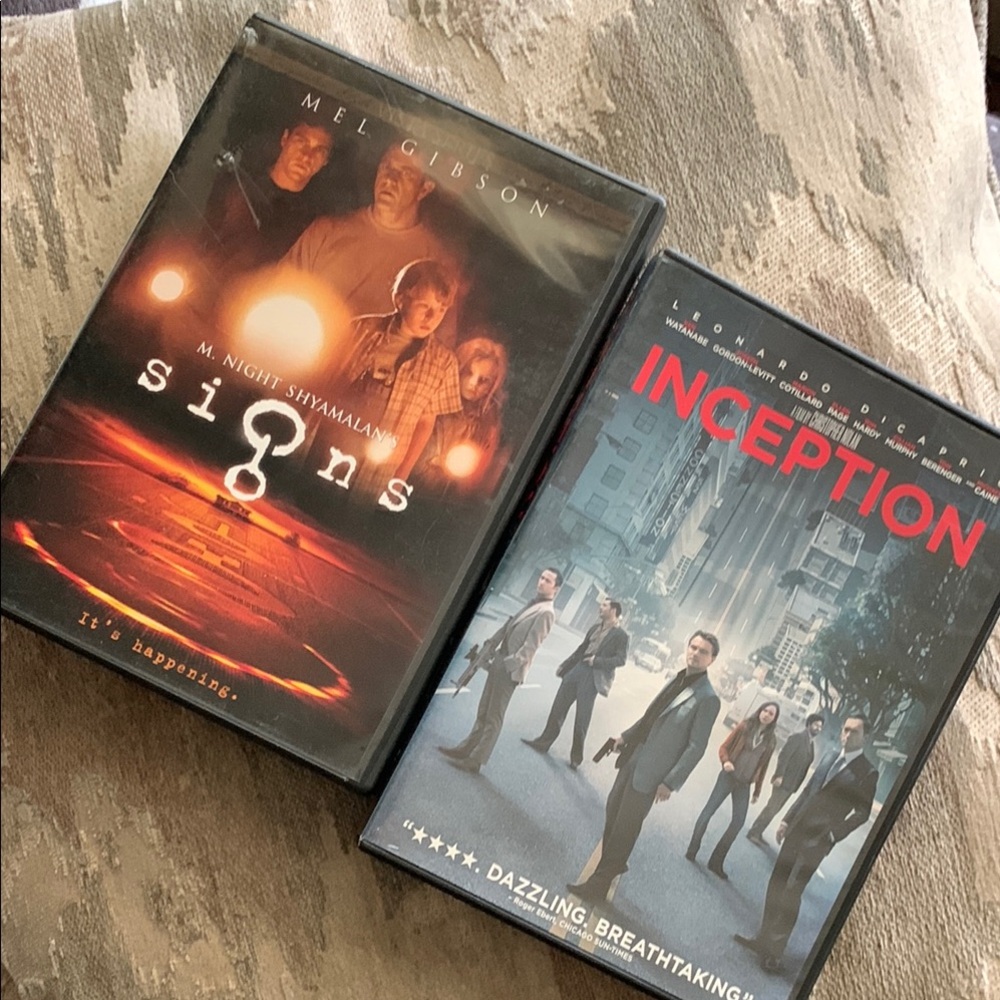 Inception and Signs DVD Set